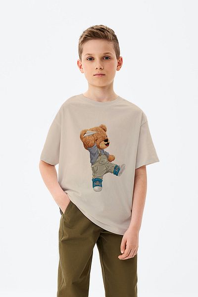 ADABEBEK χαρταετός Flying Toy Teddy Bear εμπριμέ μπλουζάκι για αγόρι
