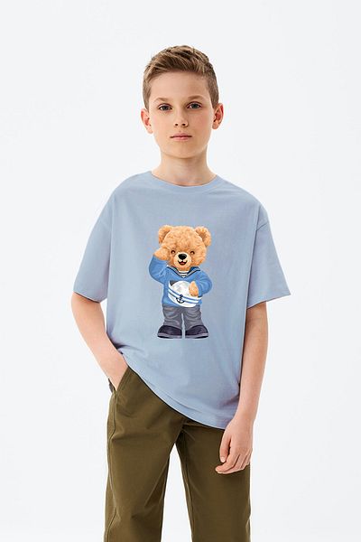 ADABEBEK Tricou pentru băieți cu imprimeu Sailor Tedy Bear