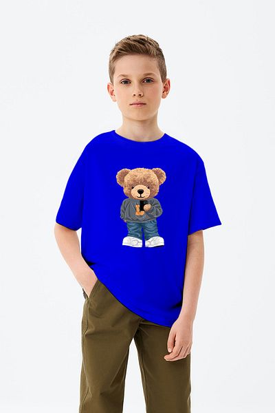 ADABEBEK TeddyBear τυπωμένο μπλουζάκι για αγόρι με φωτογραφία