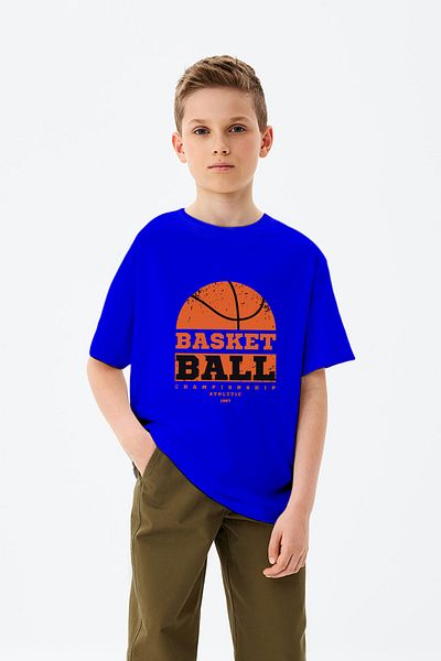 ADABEBEK Basketball Written Basketball Printed Boys' T-Shirt