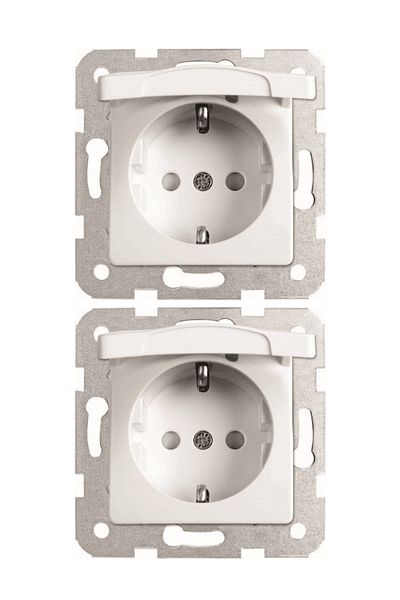 VİKO Viko Linnera Grounded Child Protected Covered Socket White90440012 (Frame Included) (2 Pieces)