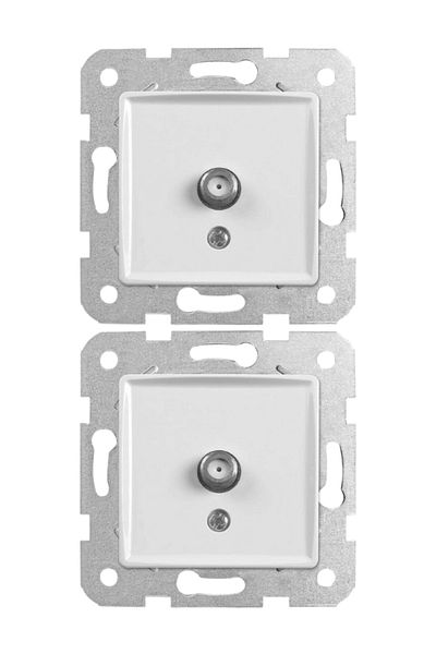 VİKO Viko Linnera Satellite Socket with F Connector and End (Frame Included)90440096 (2 Pieces)
