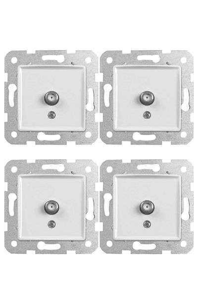 VİKO Viko Linnera Satellite Socket with F Connector and End (Frame Included)90440096 (4 Pieces)