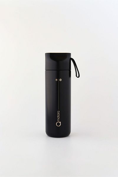 Qmatara Steel Thermos with Bamboo Detail