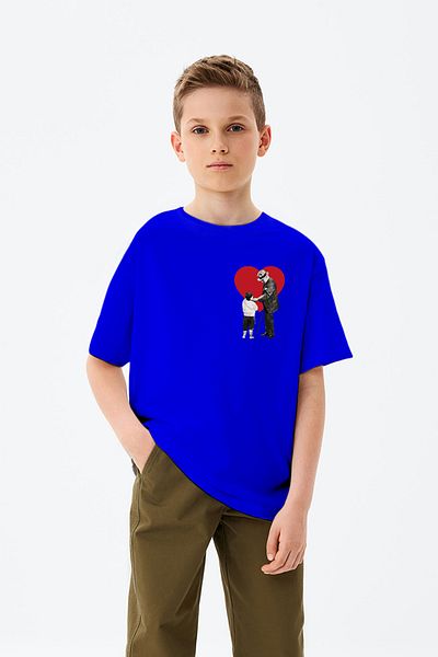 ADABEBEK Στην καρδιά του παιδιού ataturk Love Themed Printed 23 Απριλίου Προσαρμοσμένο μπλουζάκι για αγόρι