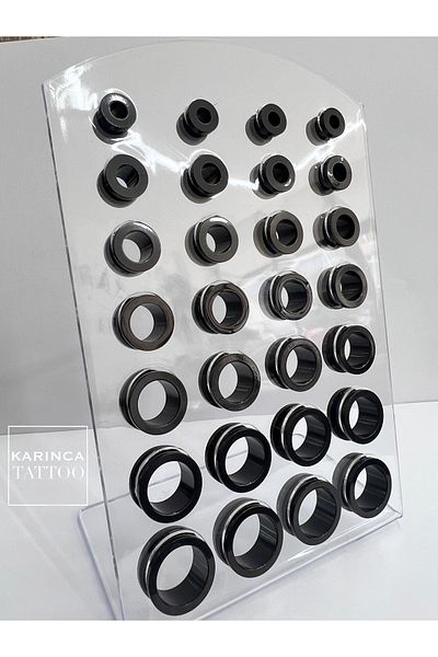 Karınca Piercing Black Or Silver Silver Color Steel Ear Tunnel Piercing (Ant Tattoo)