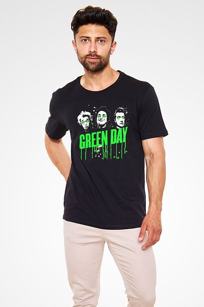 tf tişörtfabrikası Μπλουζάκι Unisex Μπλουζάκι Green Day Μαύρο