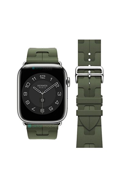 AktarMobile Apple Watch 6 5 4 3 2 1 SE 42 44 mm Uyumlu Spor Kordon Hermes Kil...