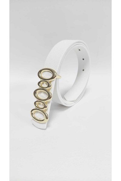 Kemerix Reversible Black-White-Mink-Tan Women's Belt Set - Set of 4