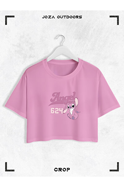 Joza Outdoors Γυναικείο μπλουζάκι από βαμβακερό πολύχρωμο Angel and Stich με ...