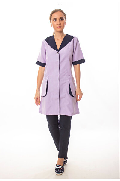 İstanbul Üniforma مريلة عمل نسائية ذات ياقة مثلثة