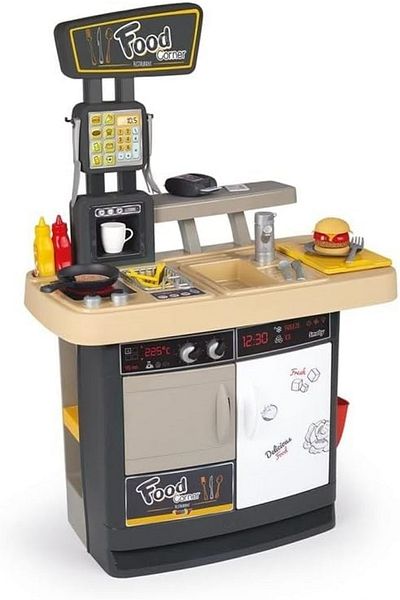 Tower Toys مطعم سموبي فود كورنر 1 فرن بأزرار، 1 ثلاجة، 1 حوض، 1 ماكينة تسجيل النقود
