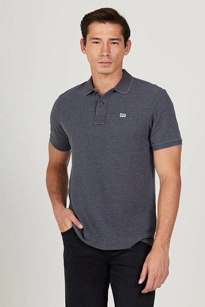 Lee Polo Neck Men's T-shirt L231369003 Anthracite