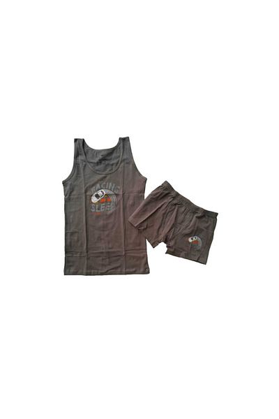 İki Yıldız Boy's Football Printed Boxer Suit