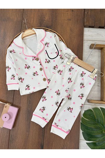 Bolly Baby 100% Cotton Double Breasted Collar Buttoned Front 0versize Comfortable Fit Seasonal Baby Pajamas Set