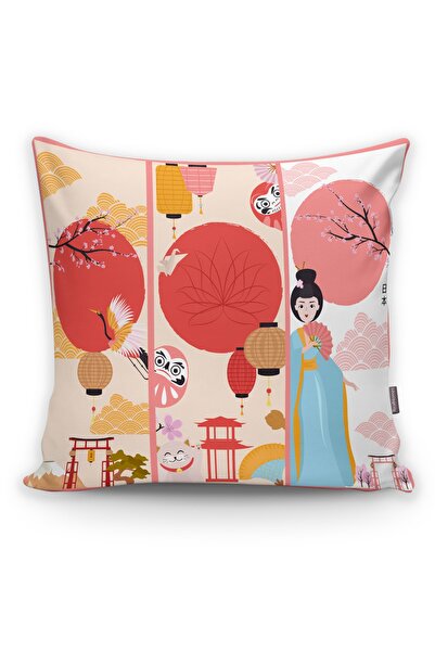 Realhomes Husă de pernă cu tematică tradițională japoneză, proiectată special