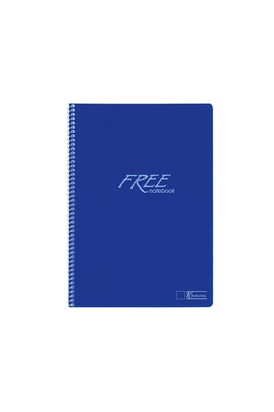 KESKİN COLOR Bloc de note cu spirală cu capac din plastic A5, 100 de coli (145102) Bleumarin în carouri
