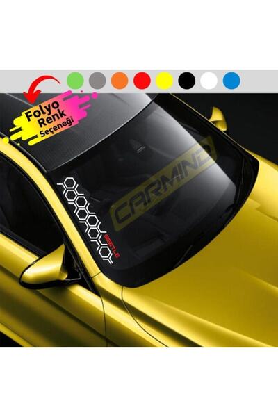 Carmind ملصق الزجاج الأمامي على شكل قرص العسل من فولكس فاجن بيتل