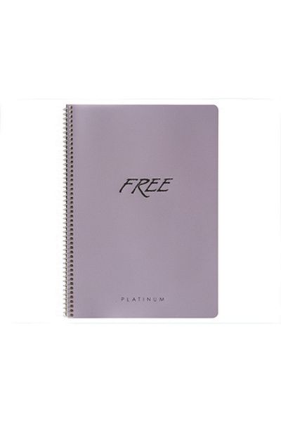 KESKİN COLOR Free Platinum A4 80 Sheets Plastic Cover Spiral Notebook (320322) Checked Rose