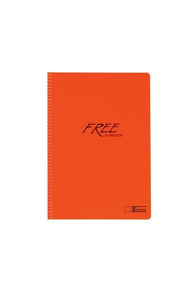 KESKİN COLOR Free A4 100 Sheets Spiral Notepad with Plastic Cover (145000) Unlined Orange