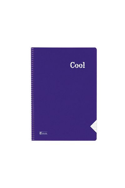KESKİN COLOR Cool A4 72 Sheets Plastic Cover Spiral Notebook (321612) Checkered Purple