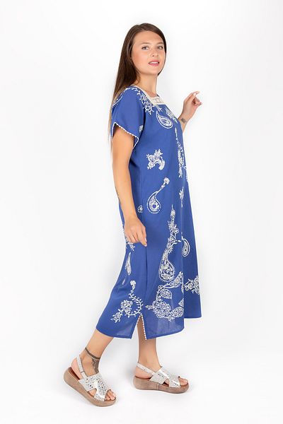 Kardelen Butik Ümraniye Saks Blue Şilebezi Lace Collar Dress