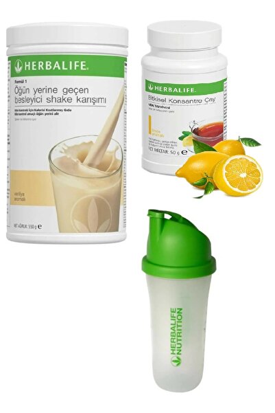 Herbalife Set Vanilya Shake- 50 gr Limon Aromalı Çay Ve Shaker