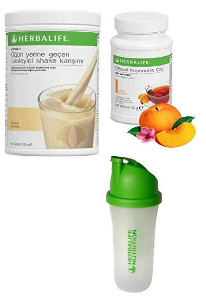 Herbalife Set Vanilya Shake- 50 gr Şeftali Aromalı Çay Ve Shaker