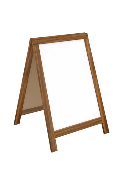 Panda Lüx Ahşap Ayaklı Çatı Tipi Yazı Tahtası 60x85 cm 121