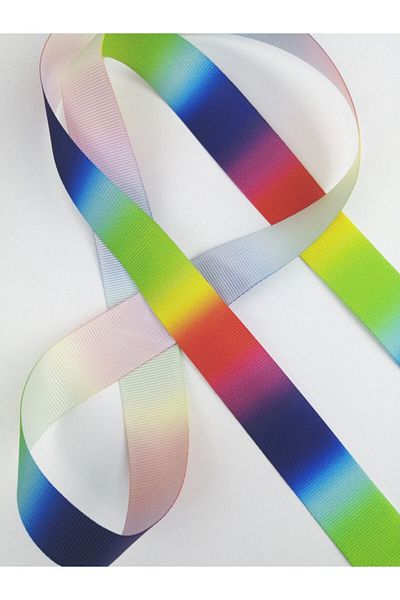 Hobigram Panglică Grosgrain cu model curcubeu – Design special, accesoriu, producție de calitate, stil atrăgător