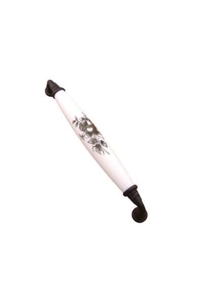 DKS 5 Adet Porselen Görünümlü Kulp Siyah Desenli 160 mm