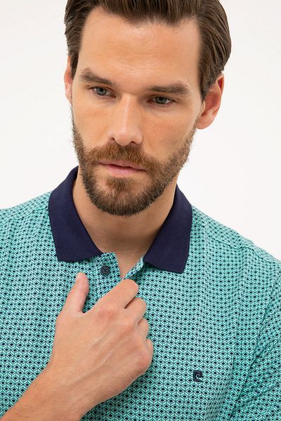 Pierre Cardin Navy Blue Slim Fit Polo Neck T-Shirt