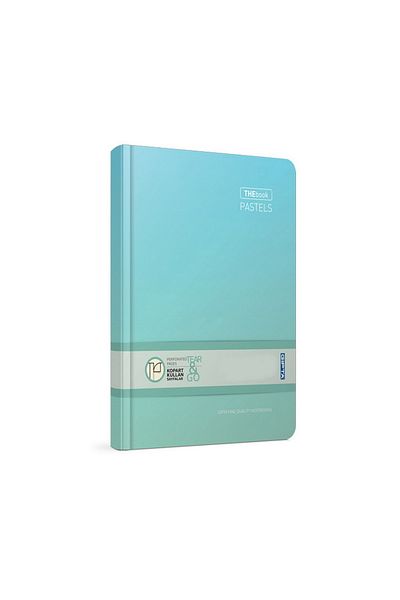 Gıpta The Book Pastel 17x24 160 Sheets 4 Compartments Hard Cover Hardcover Notebook (3048) Lined Green