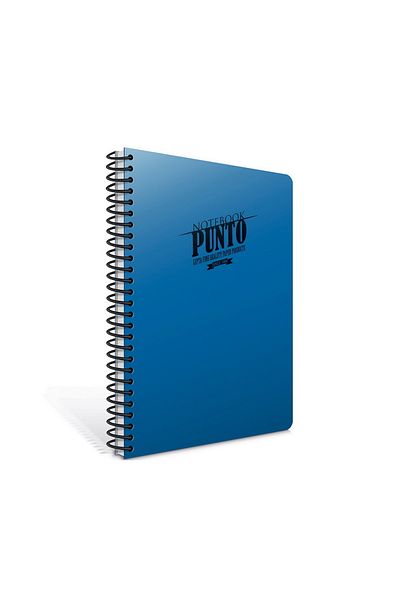 Gıpta Punto A4 100 Sheets Plastic Cover Spiral Notebook (6537) Checked Navy Blue