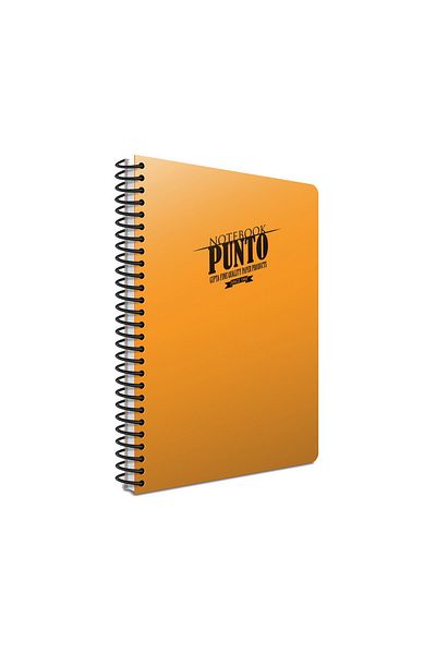 Gıpta Punto A4 200 Sheets Plastic Cover Spiral Notebook (6546) Lined Orange