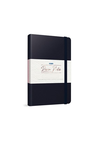 Gıpta Denim Notes 13x21 120 coli Caiet elastic cu copertă rigidă cusut (3940) cu linii bleumarin