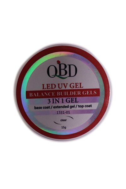 OBD Led Uv Gel 3ın1 Gel, Base Coat, Top Coat, Gel Bir Arada Clear