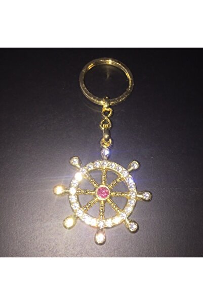 çıpacı Hediyelik Taşlı Denizci Gemi Dümen Anahtarlık