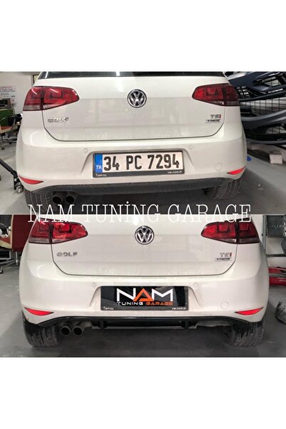NamTuning Vw Golf 7 R Difüzör Sağ+sol/çiftli Çıkış P Black