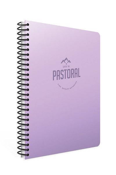 Gıpta Pastoral 17x24 60 de coli Caiet cu spirală cu copertă din plastic (3249) Liliac cu dungi