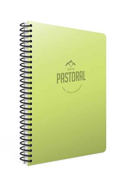 Gıpta Pastoral 17x24 60 de coli Caiet cu spirală cu copertă din plastic (3249) Linie verde deschis