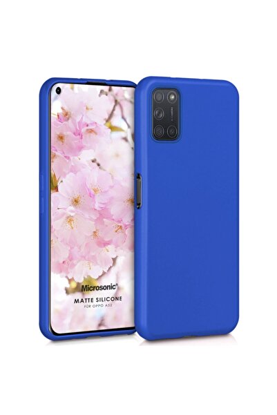 Microsonic Matte Silicone Oppo A52 Kılıf Mavi