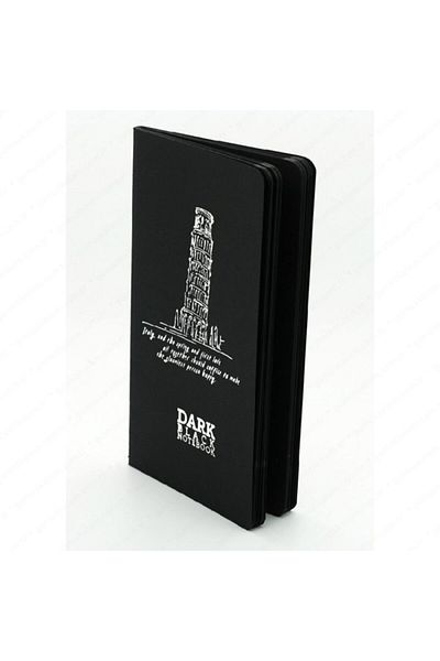 Gıpta Pagină Neagră Întunecată Blocnotes Copertă Carton Cusut 9x17 Cm 36- Necăptușit