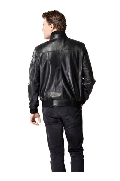 Hodore Men's Black Timmy Leather Coat
