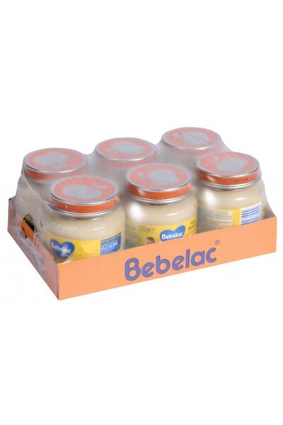 Bebelac Kavanoz Maması 125gr Elma şeftali Püresi 6'lı Paket