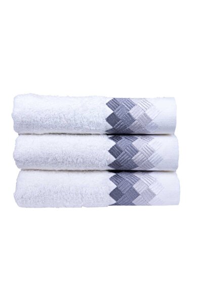 Minteks Бял пасторален комплект от 3 кърпи 30x50 cm