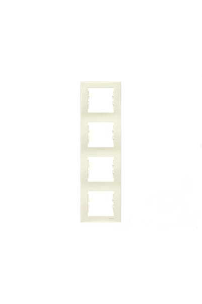 SCHNEIDER Sedna Krem Dörtlü Dikey Anahtar Ve Priz Çerçevesi