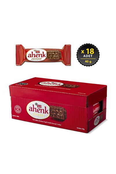 Eti Ahenk Gurme Çikolata Kapli Fındık KremalI Gofret 50 g x 18 Adet