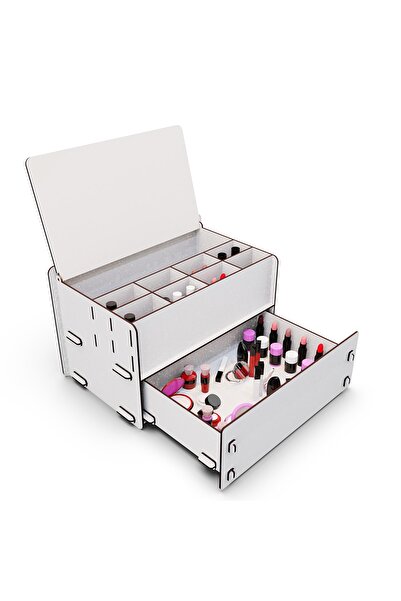 KUK Design Lean 10-секційний дерев'яний органайзер для прикрас та косметики з висувними ящиками