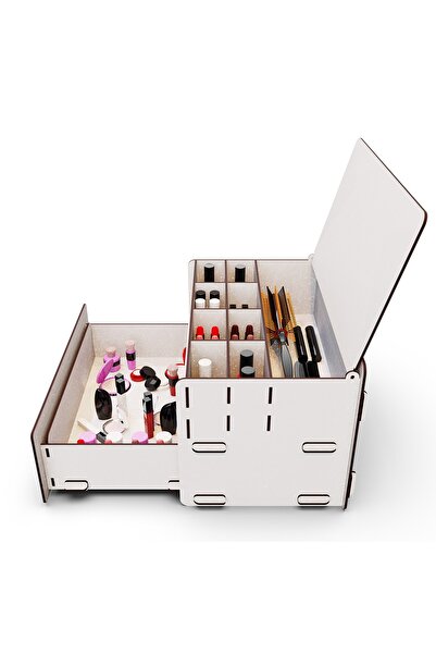 KUK Design Lean 10-секційний дерев'яний органайзер для прикрас та косметики з висувними ящиками